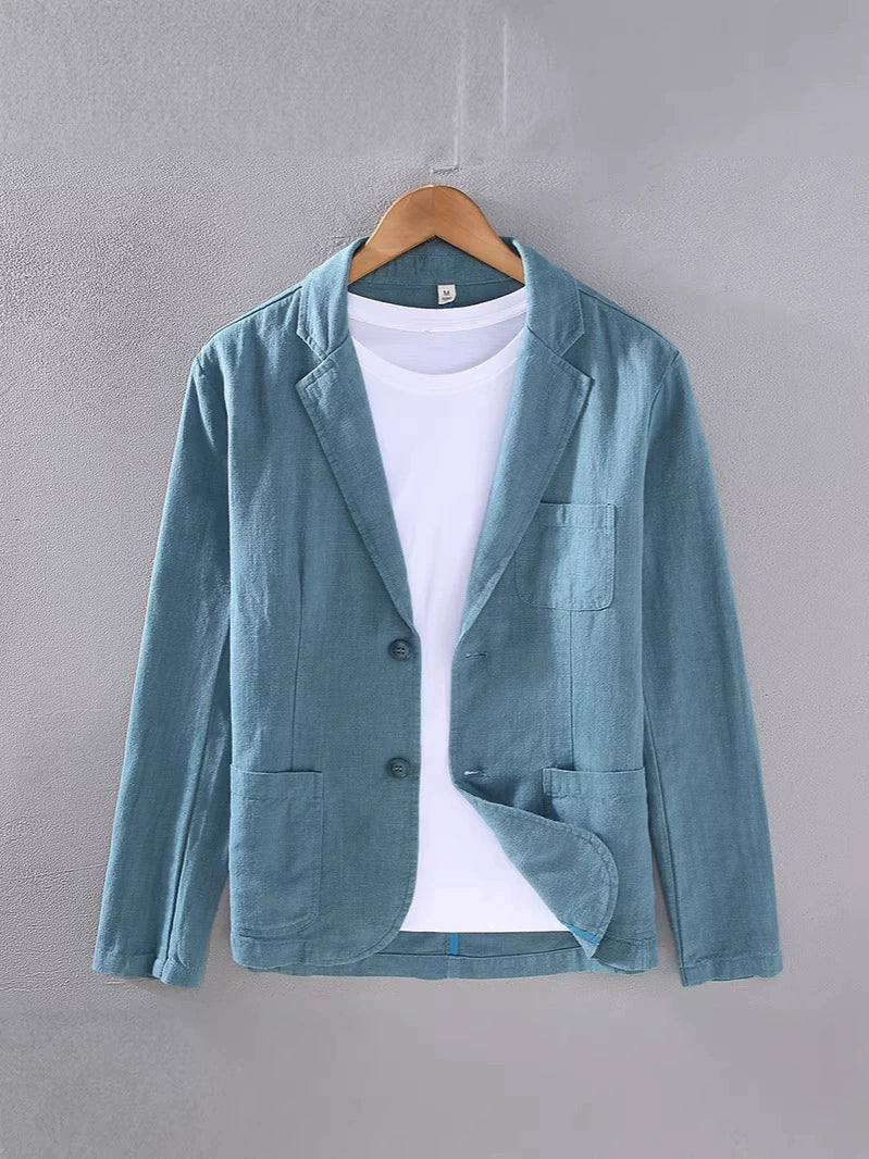 Americana de lino para hombre - chaqueta desestructurada de verano
