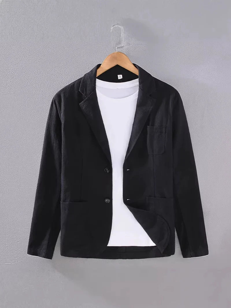 Americana de lino para hombre - chaqueta desestructurada de verano