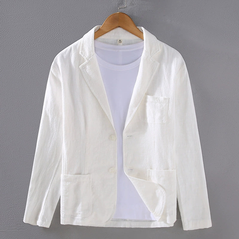 Americana de lino para hombre - chaqueta desestructurada de verano