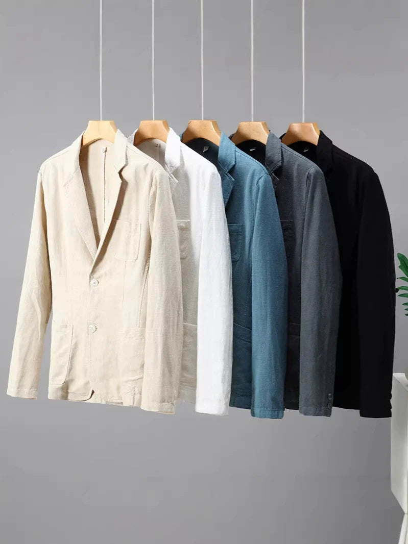 Americana de lino para hombre - chaqueta desestructurada de verano