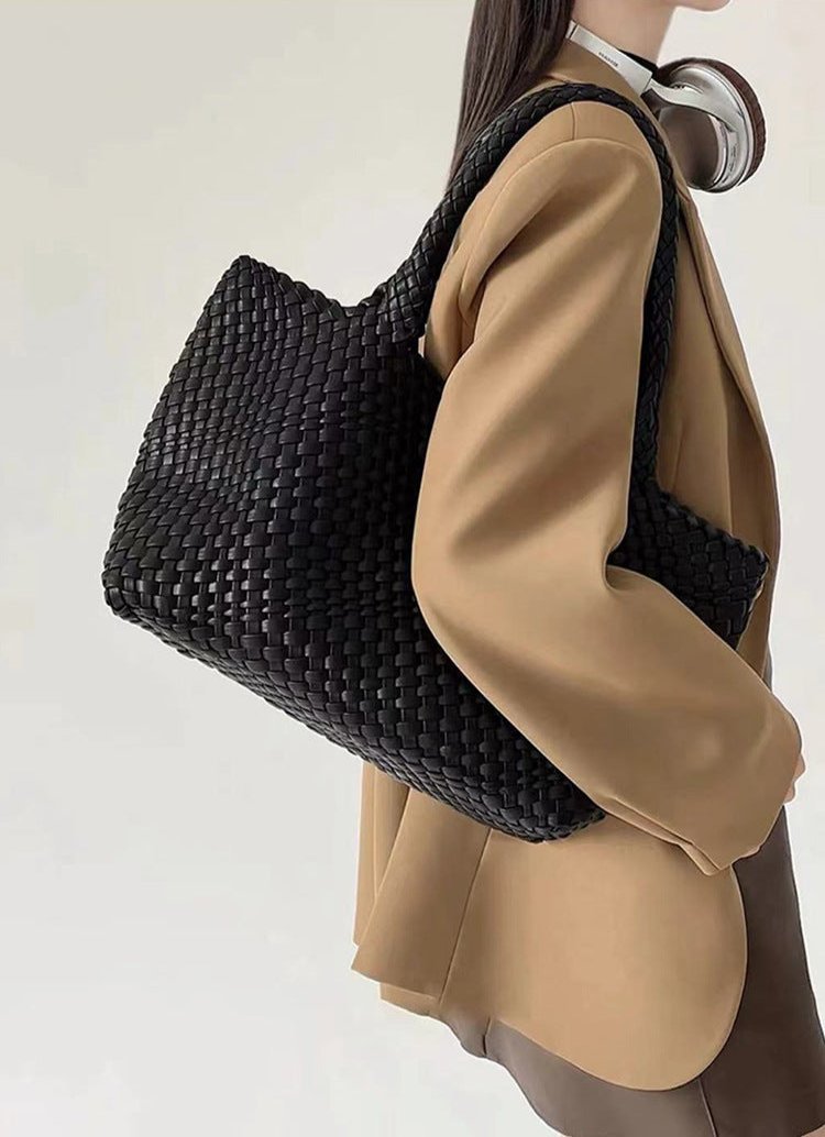 Bolso tote mujer tejido asa hombro gran capacidad