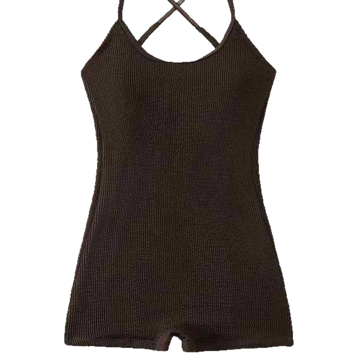Women's Sports Swimsuit - One-Piece Cut with Straps - Swimming