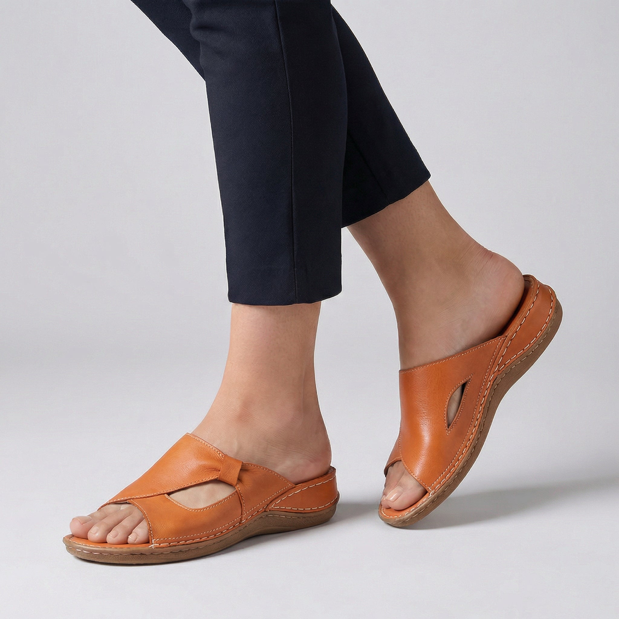 Sandalias de dedo para mujer con suela de apoyo y estilo casual