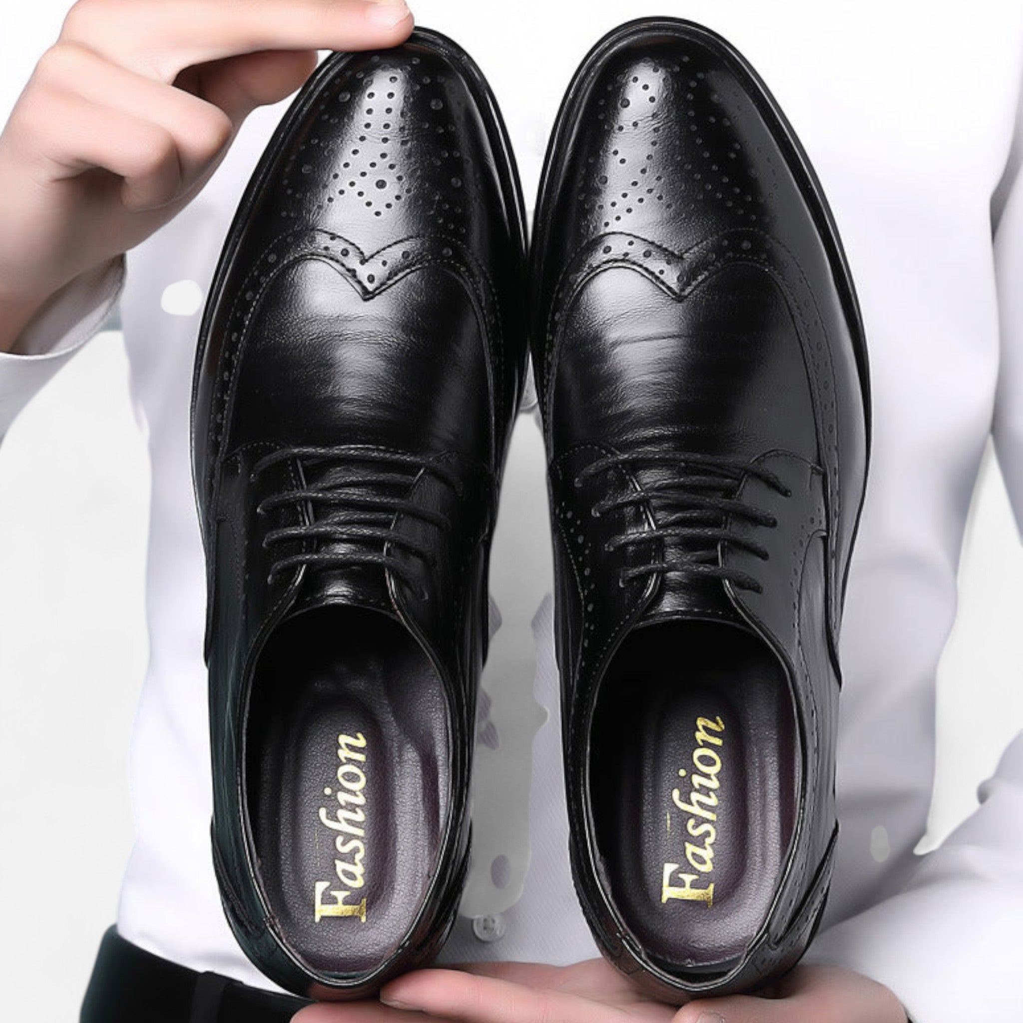Zapatos Formales Hombre Estilo Inglés Perforado