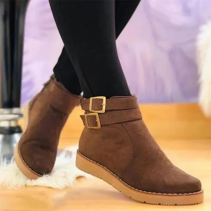 Botines para mujer — cierre de cremallera — uso diario
