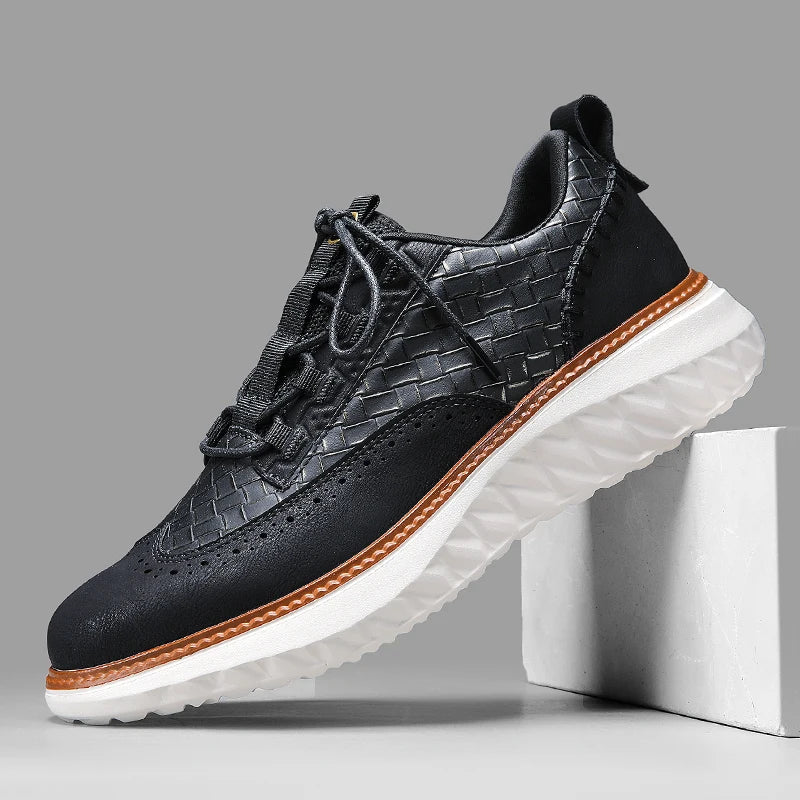 Zapatillas de cuero hombre — calzado ligero y transpirable — uso diario
