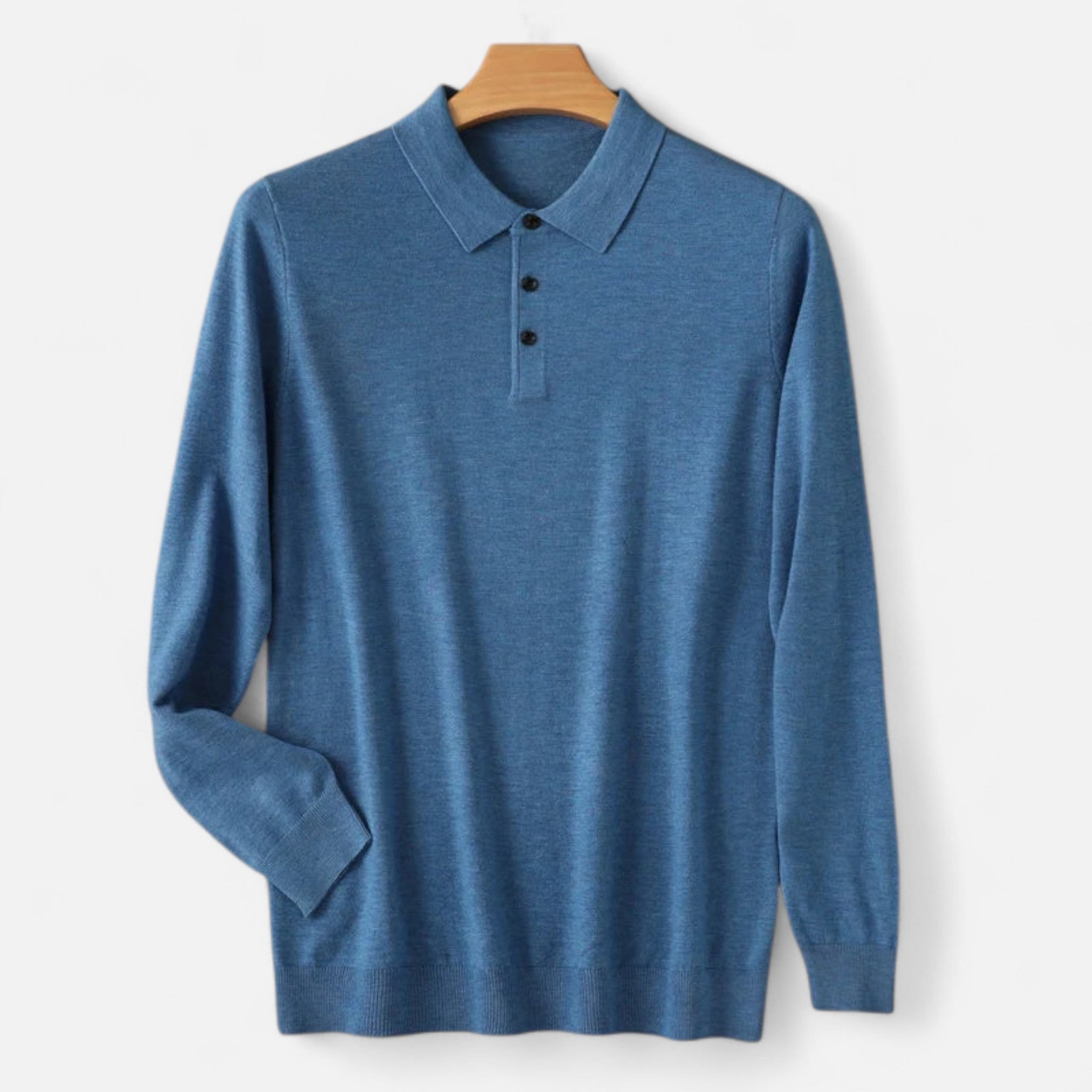 Camisa Polo Hombre Merino Suave Corte Clásico