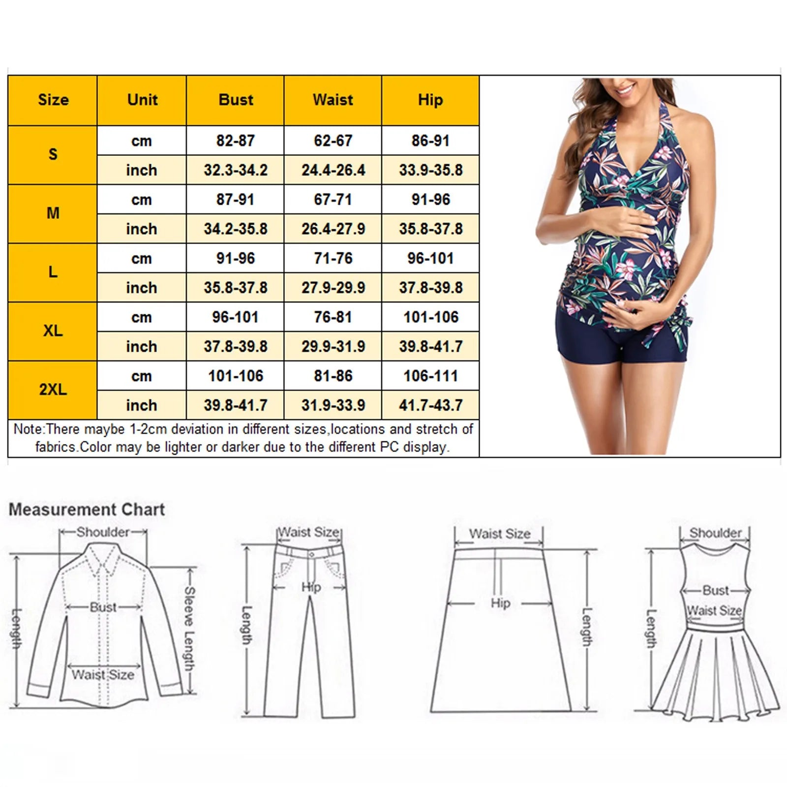 Conjunto de bikini premamá dos piezas