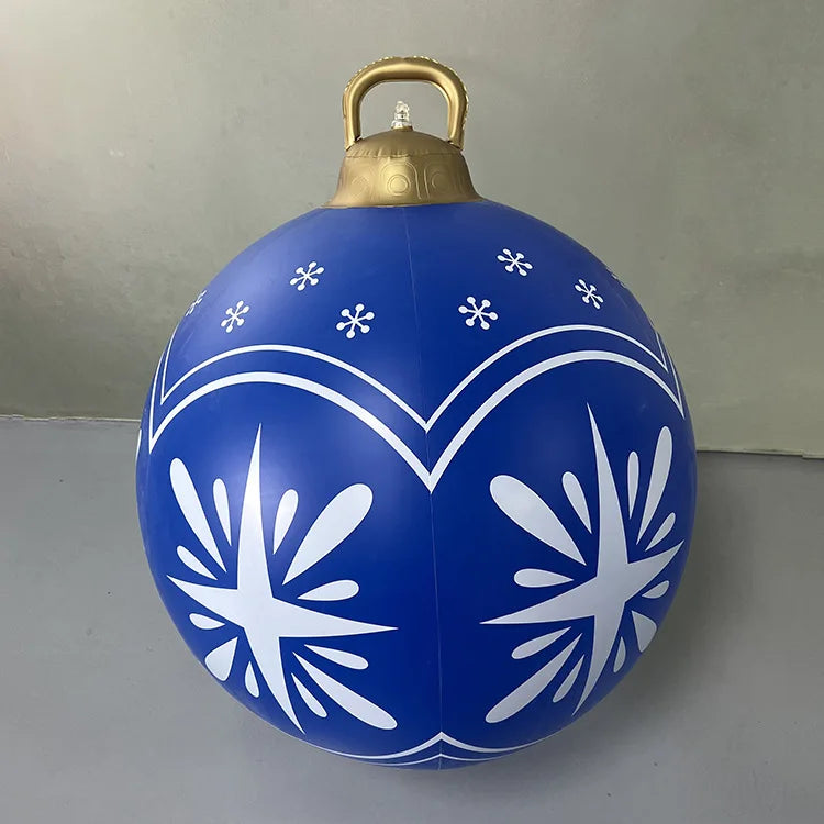 Boule de Noël gonflable géante de 60 cm pour extérieur, sans lumières