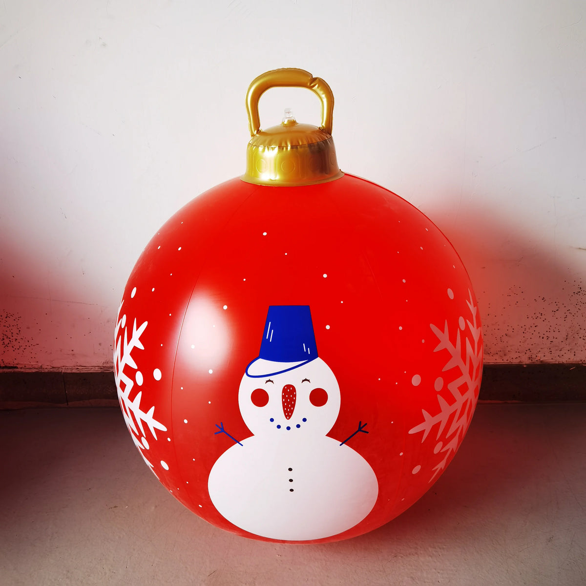 Boule de Noël gonflable géante de 60 cm pour extérieur, sans lumières