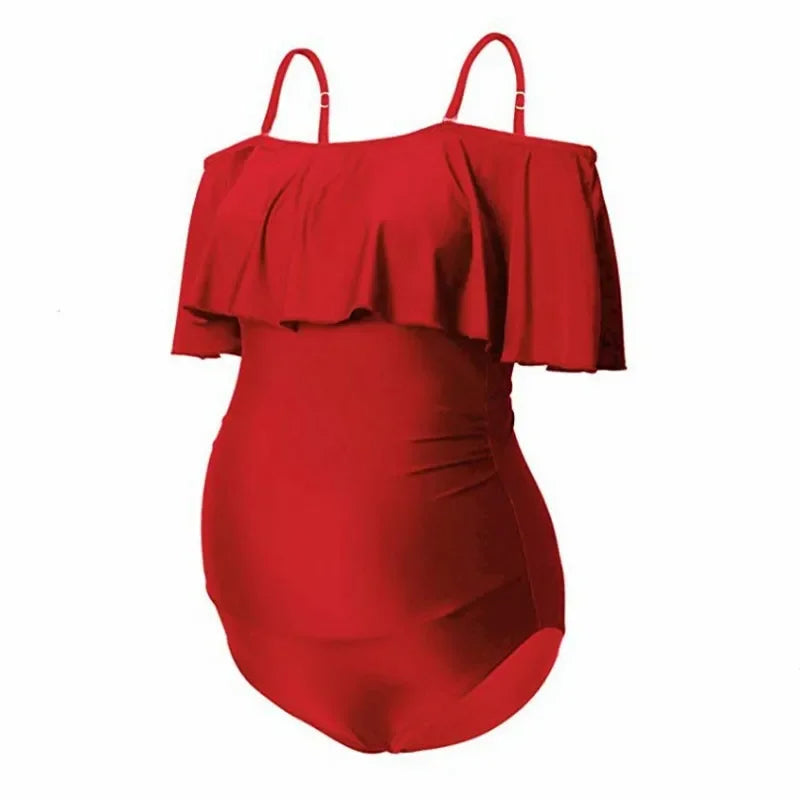 Traje de baño premamá de una pieza estampado para natación