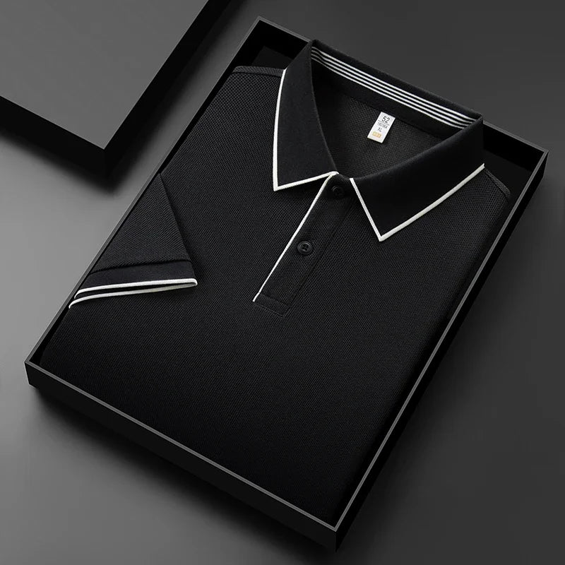 Polo de punto con textura para hombre — casual
