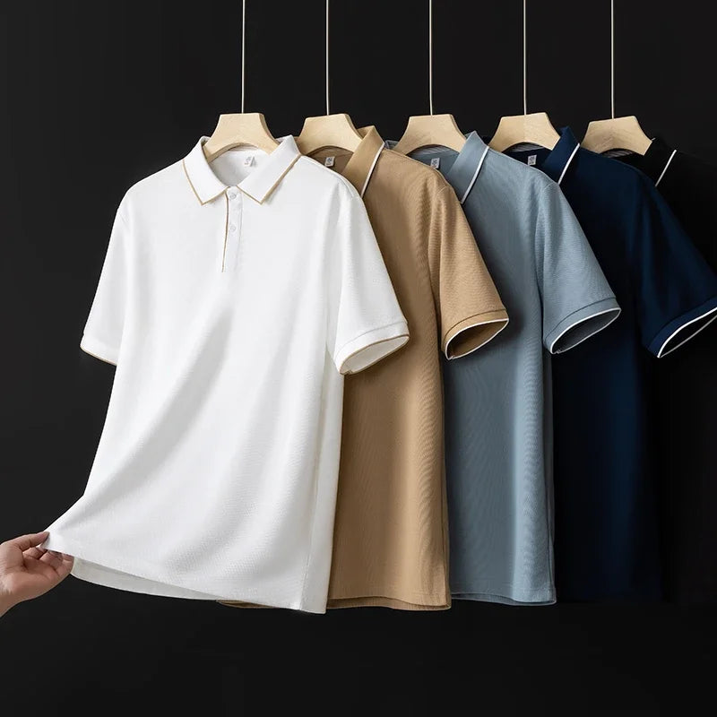 Polo de punto con textura para hombre — casual