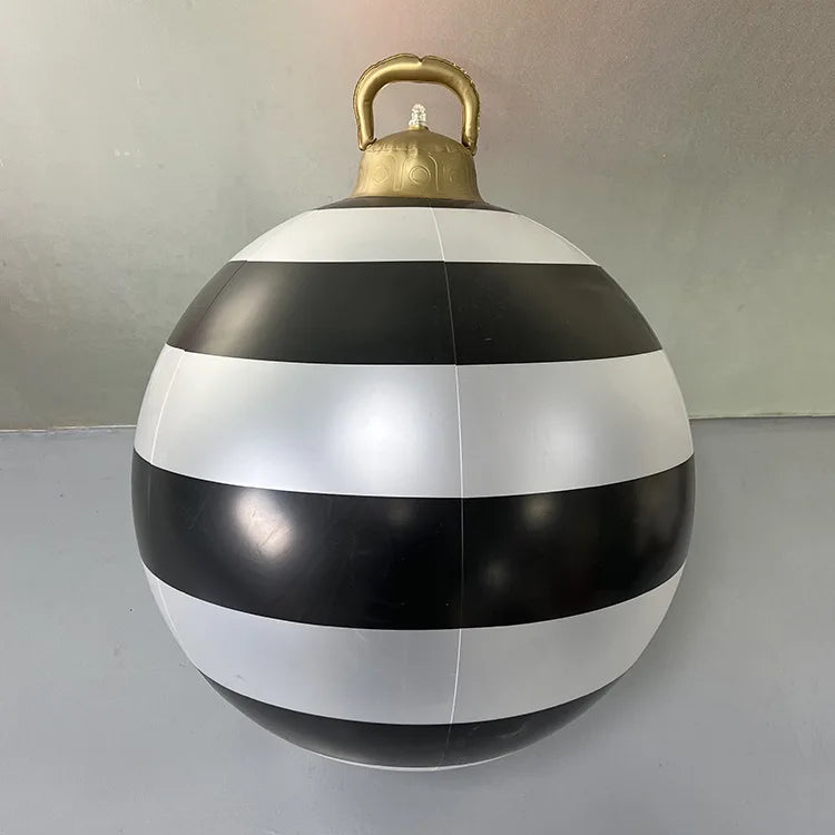 Boule de Noël gonflable géante de 60 cm pour extérieur, sans lumières
