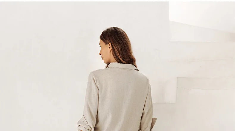 Pantalones de Lino para Mujer de Pierna Ancha con Cintura Elástica y Lazo