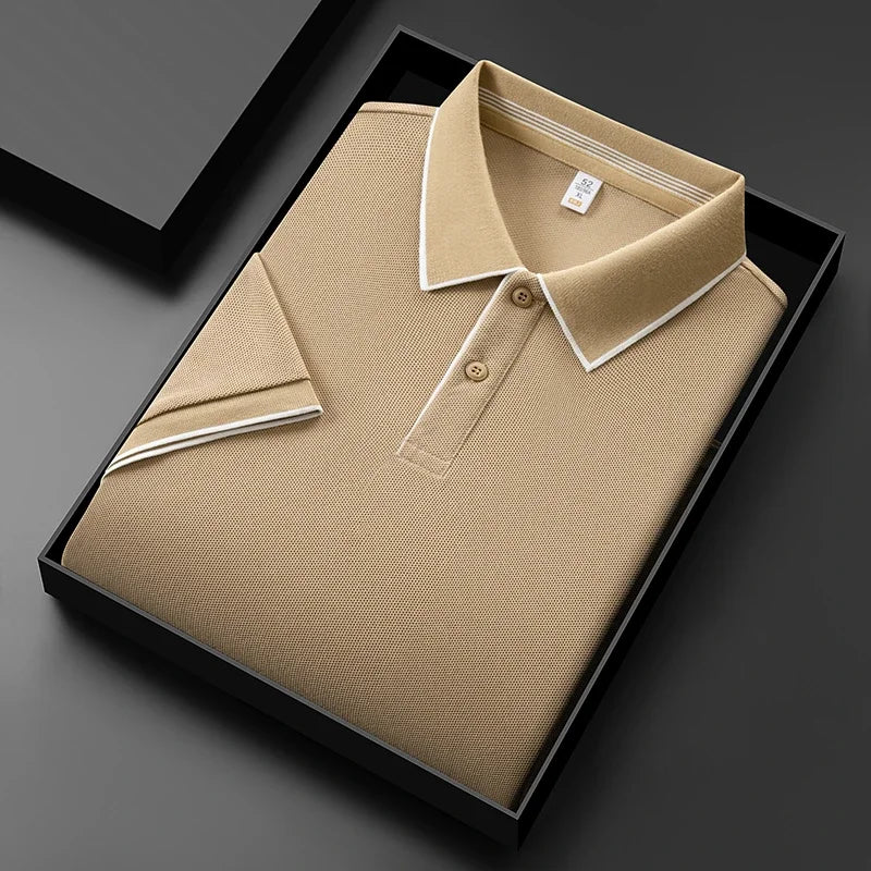 Polo de punto con textura para hombre — casual