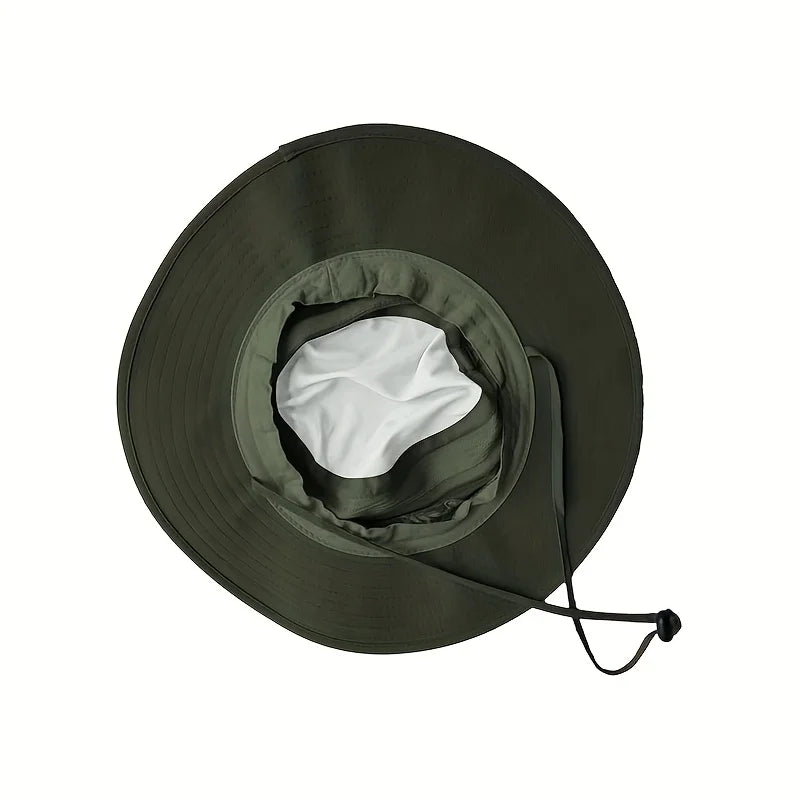 Sombrero bucket hat transpirable de sol para pesca y senderismo con barbijo