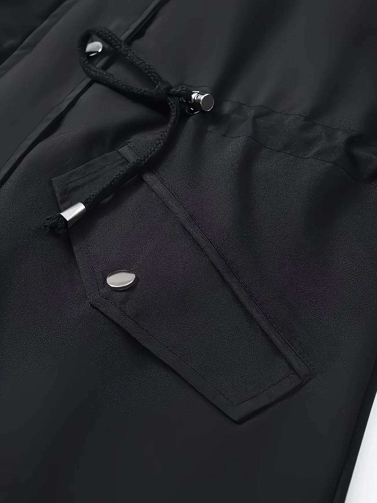 Trench de Poliéster para Mujer con Capucha Ajustable y Forro de Cuadros