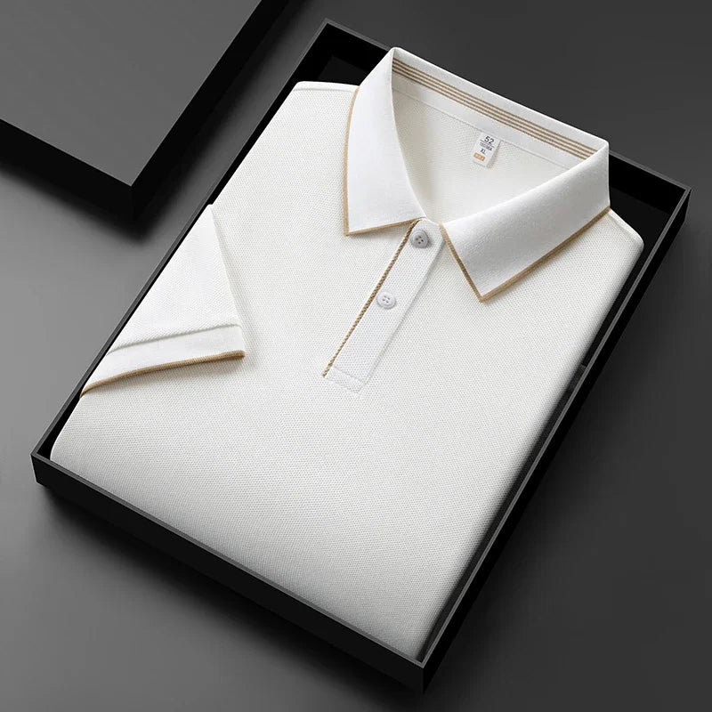 Polo de punto con textura para hombre — casual