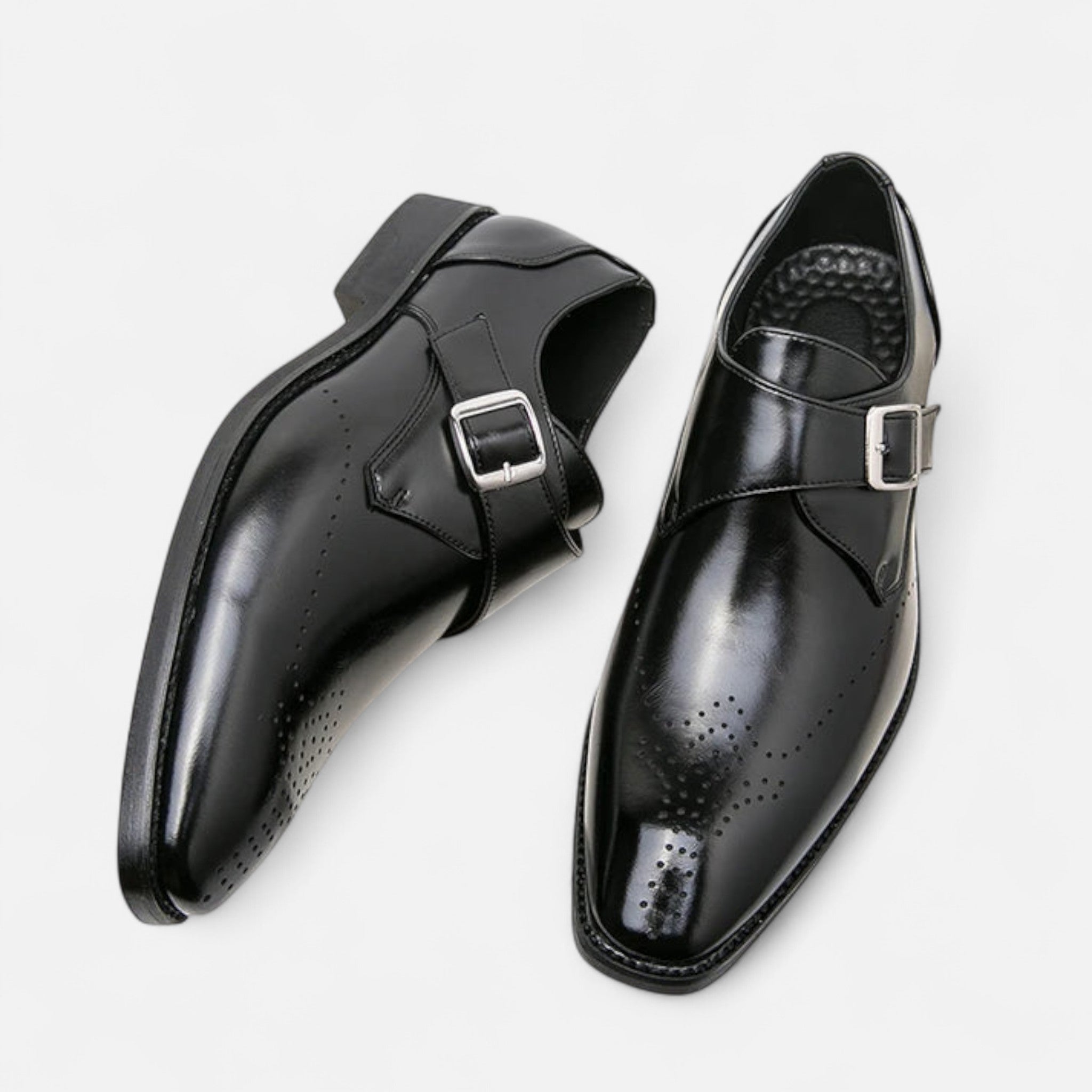 Zapatos Monk Strap Hombre Ashford Puntera Perforada