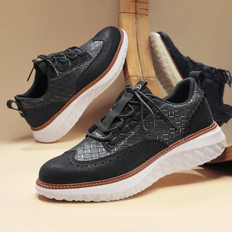 Zapatillas de cuero hombre — calzado ligero y transpirable — uso diario
