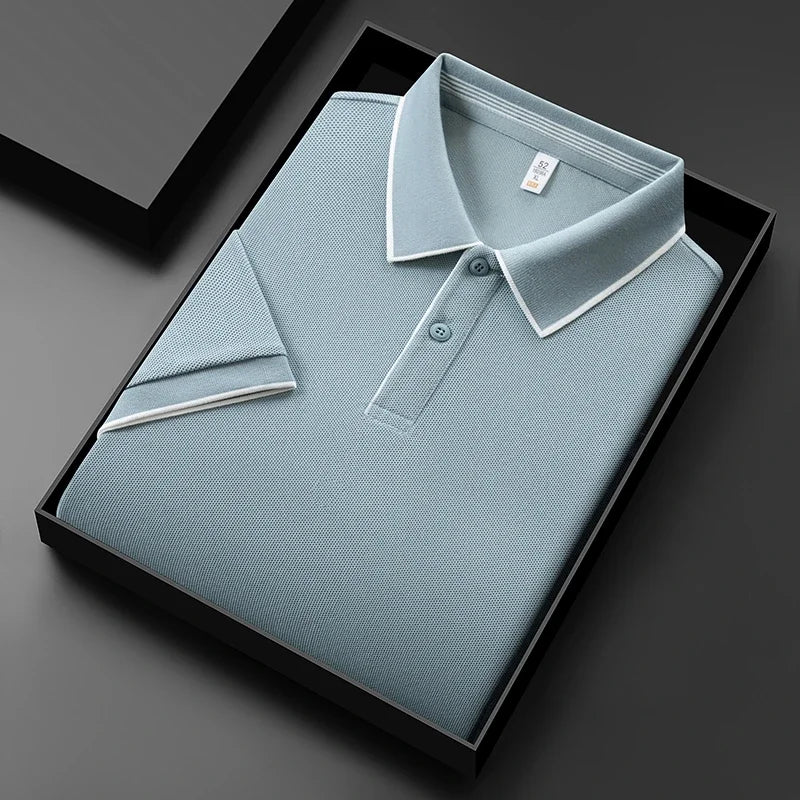 Polo de punto con textura para hombre — casual