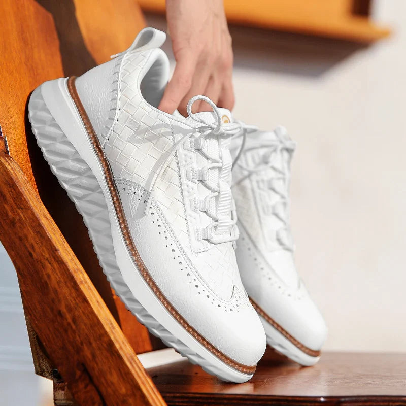 Zapatillas de cuero hombre — calzado ligero y transpirable — uso diario