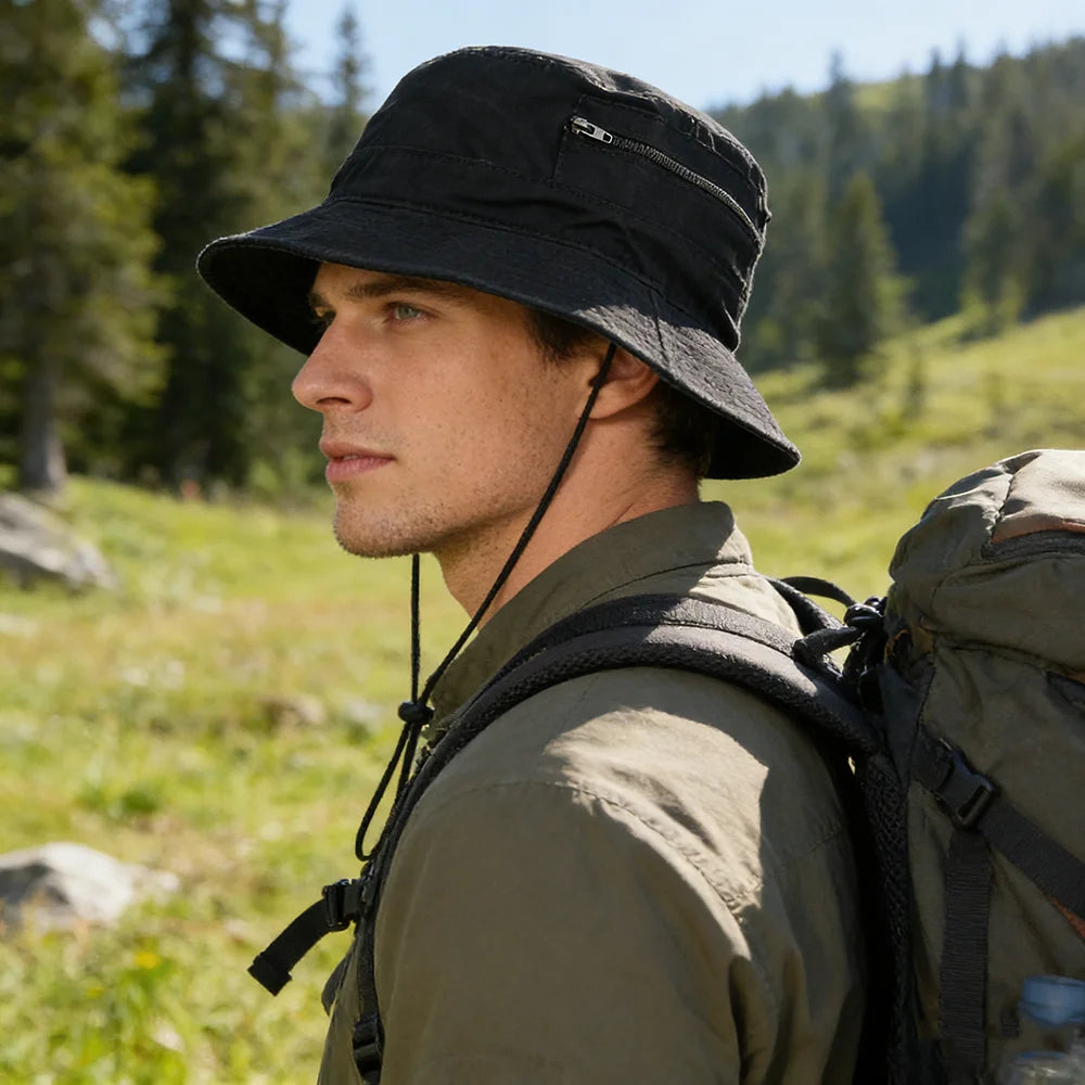 Sombrero de pescador de algodón unisex para actividades al aire libre