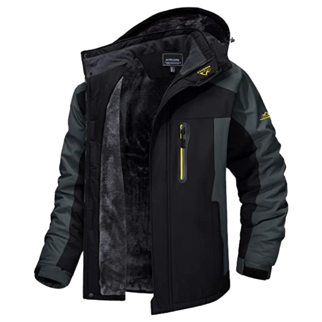 Chaqueta Resistente al Frío para Hombre con Cierre de Cremallera Completo