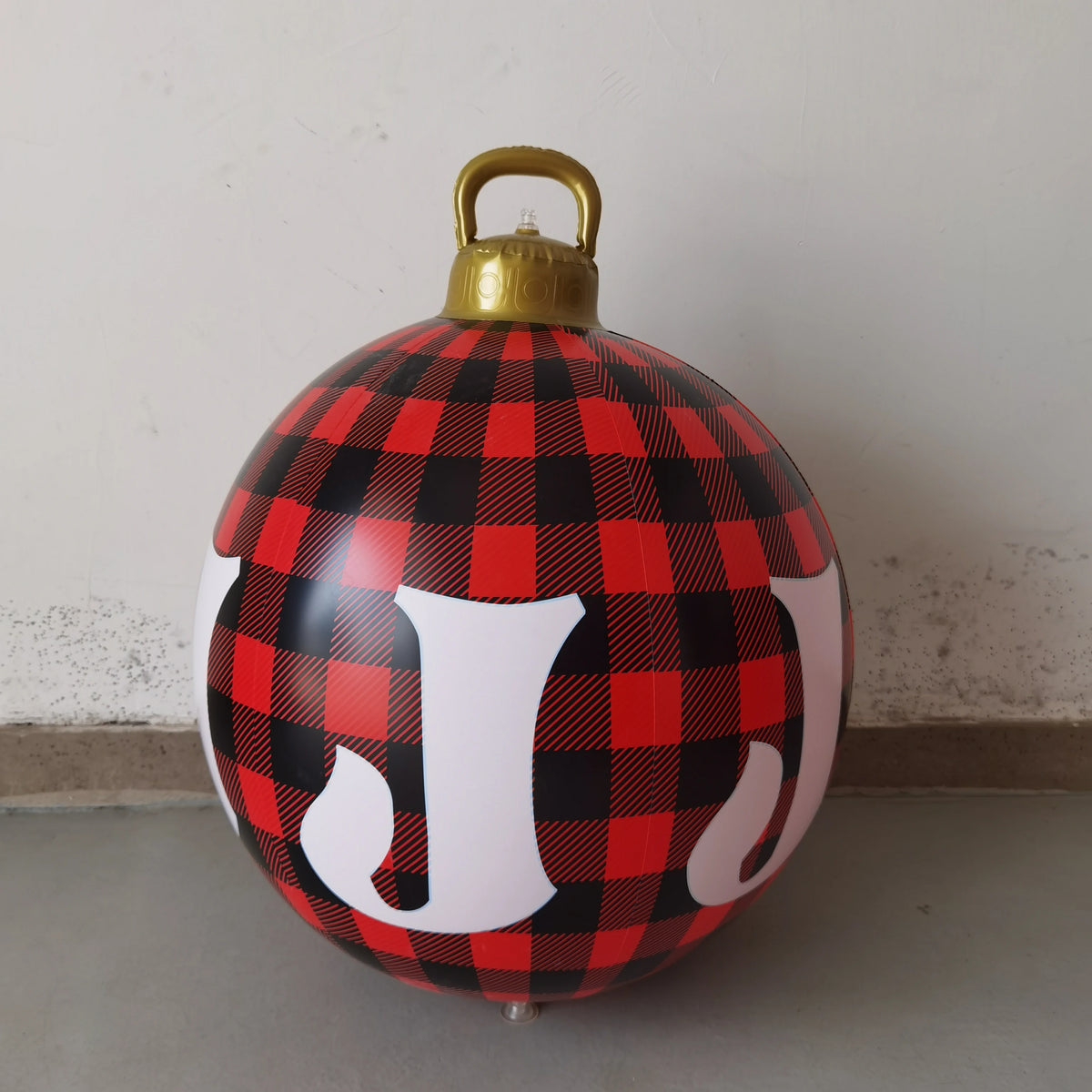 Boule de Noël gonflable géante de 60 cm pour extérieur, sans lumières