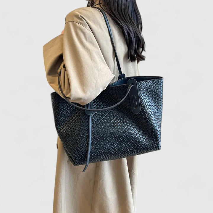 Bolso tote mujer trenzado shopper grande