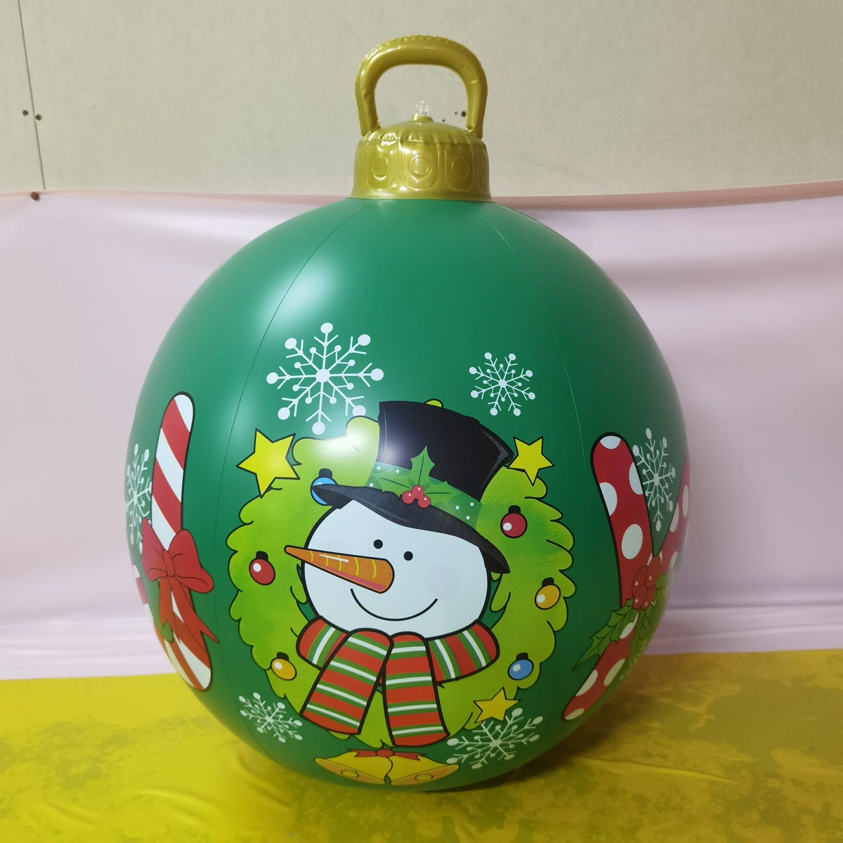 Boule de Noël gonflable géante de 60 cm pour extérieur, sans lumières
