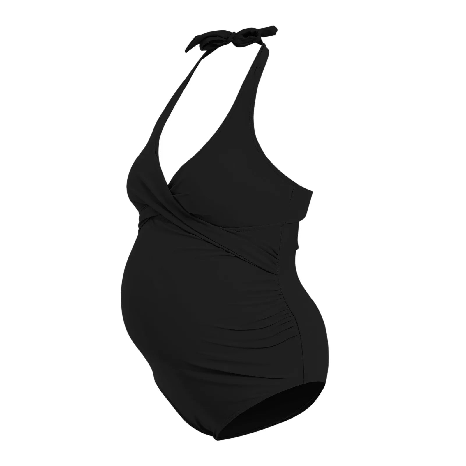 Traje de baño maternidad una pieza para natación con escote halter