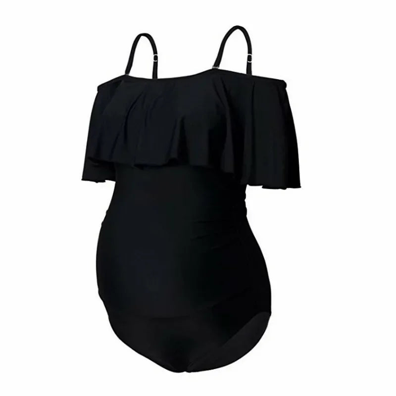 Costume da bagno premaman intero con stampa per nuoto