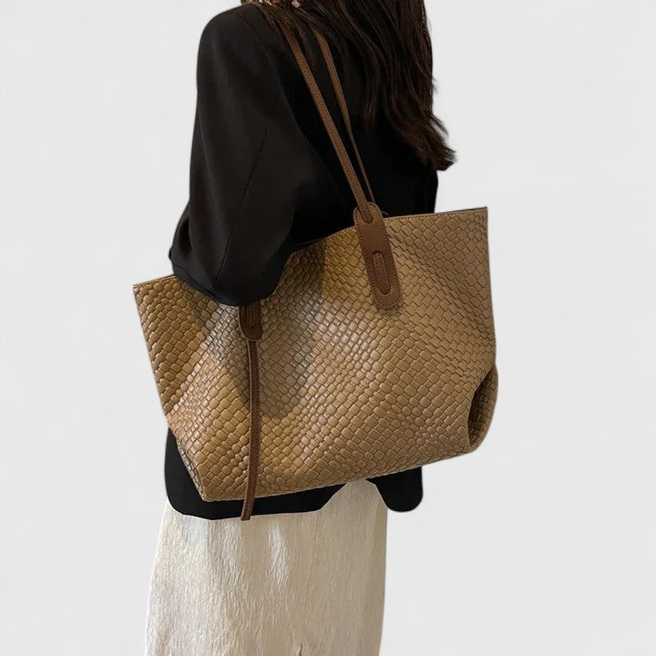 Bolso tote mujer trenzado shopper grande