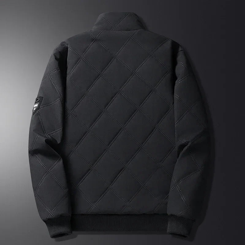 Chaqueta Bomber Acolchada Ligera con Interior Suave y Bolsillos con Cremallera