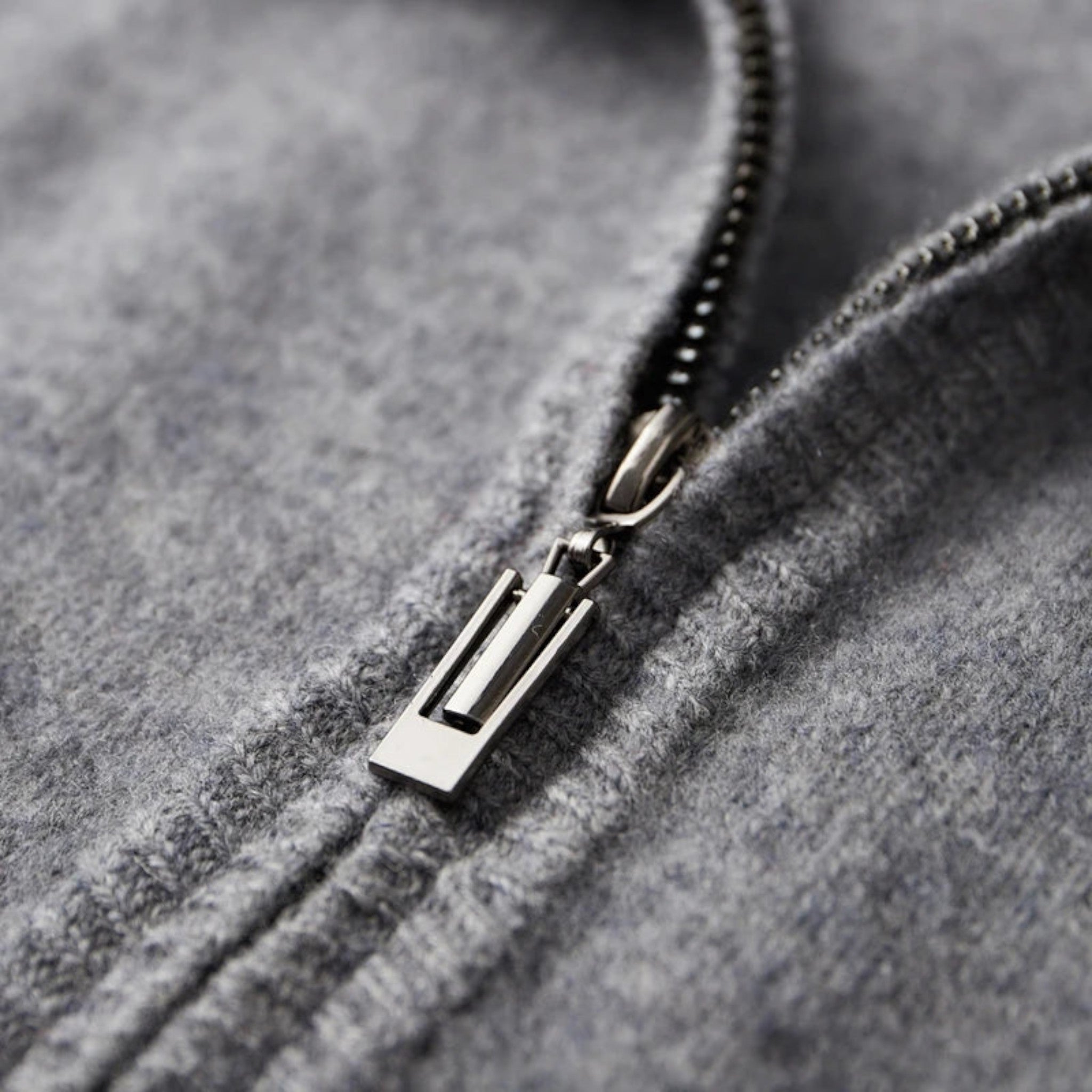 Cazadora Zip-Up Hombre en Cachemira Peinada Premium