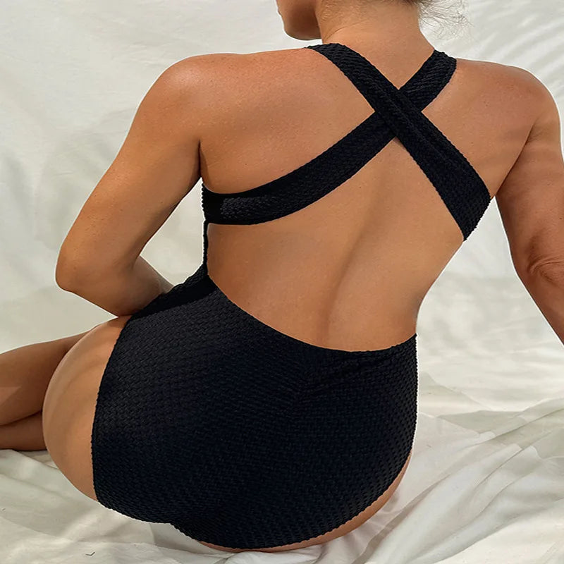 Traje de baño maternidad una pieza para natación diseño elástico