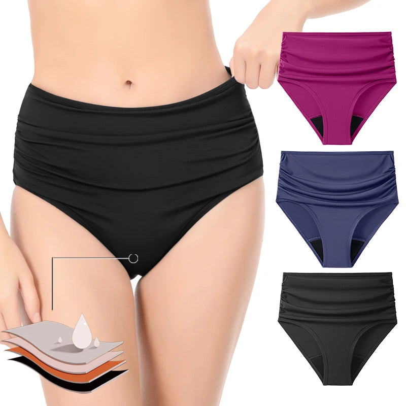 Bañador de periodo bikini talle alto mujer