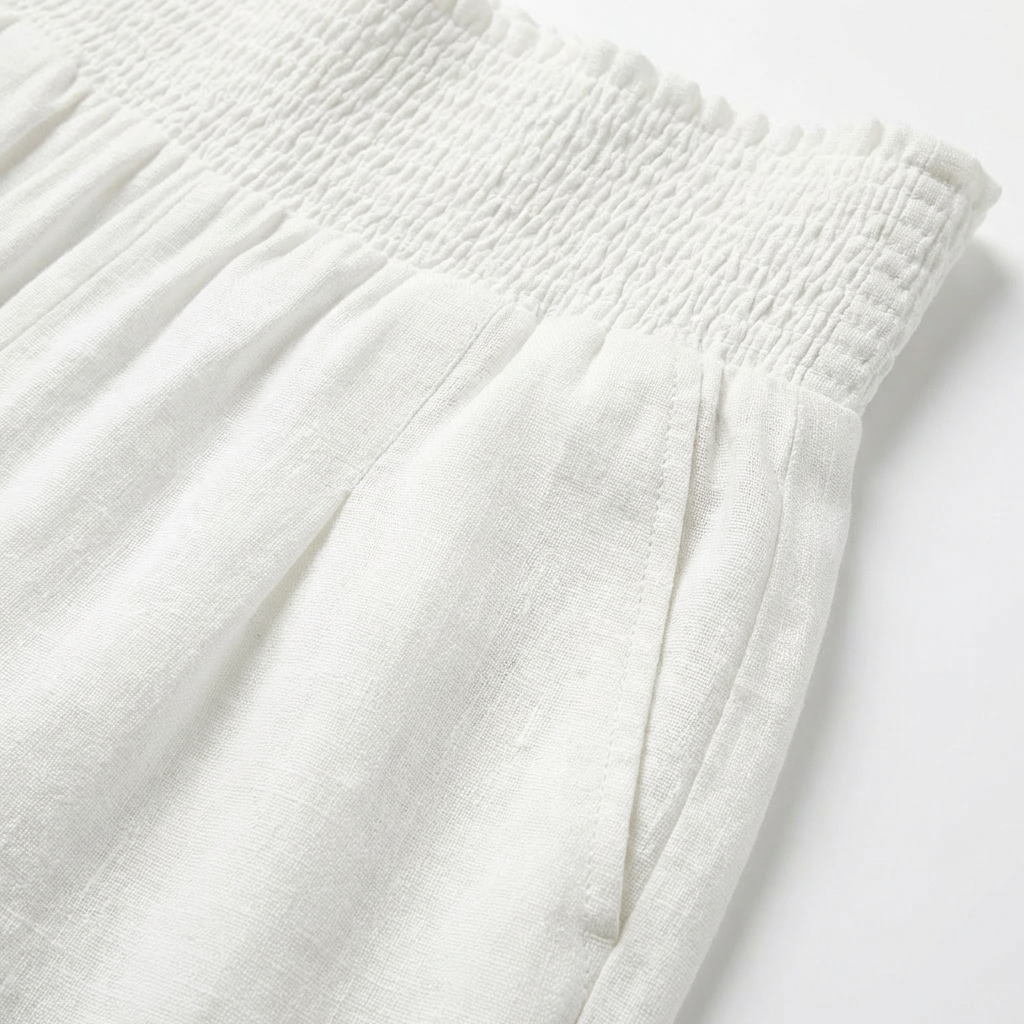 Pantalones Palazzo de Cintura Alta con Pernera Ancha y Bolsillos para Mujer