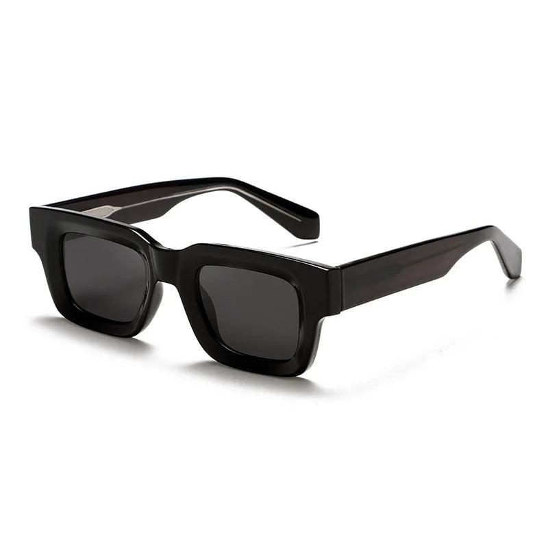 Óculos de Sol Quadrados de Armação Grossa Proteção UV400 Unissexo Retro Trendy
