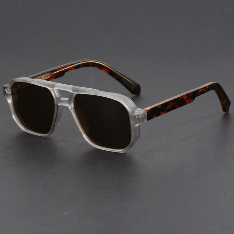 Lunettes de Soleil Carrées pour Homme avec Verres TAC Dégradés et Protection UV400