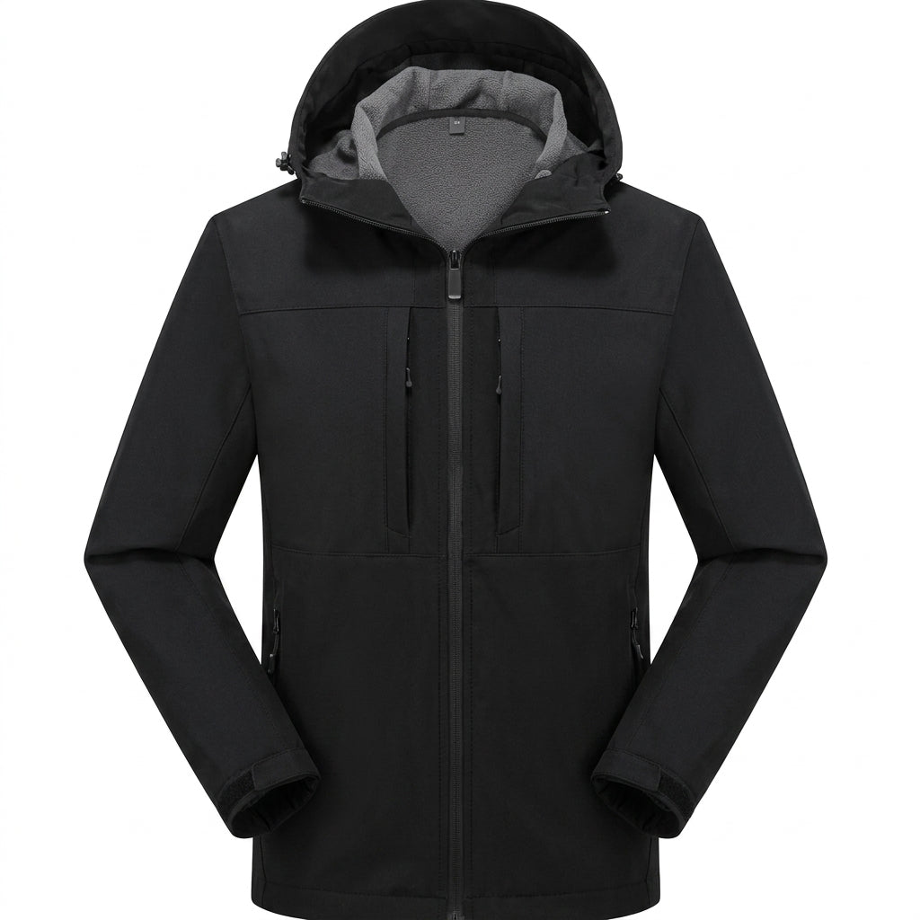 Chaqueta Softshell para Hombre Impermeable con Bolsillos de Cremallera