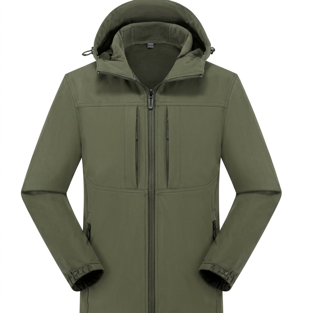 Chaqueta Softshell para Hombre Impermeable con Bolsillos de Cremallera