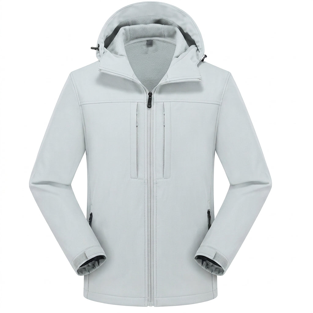 Chaqueta Softshell para Hombre Impermeable con Bolsillos de Cremallera