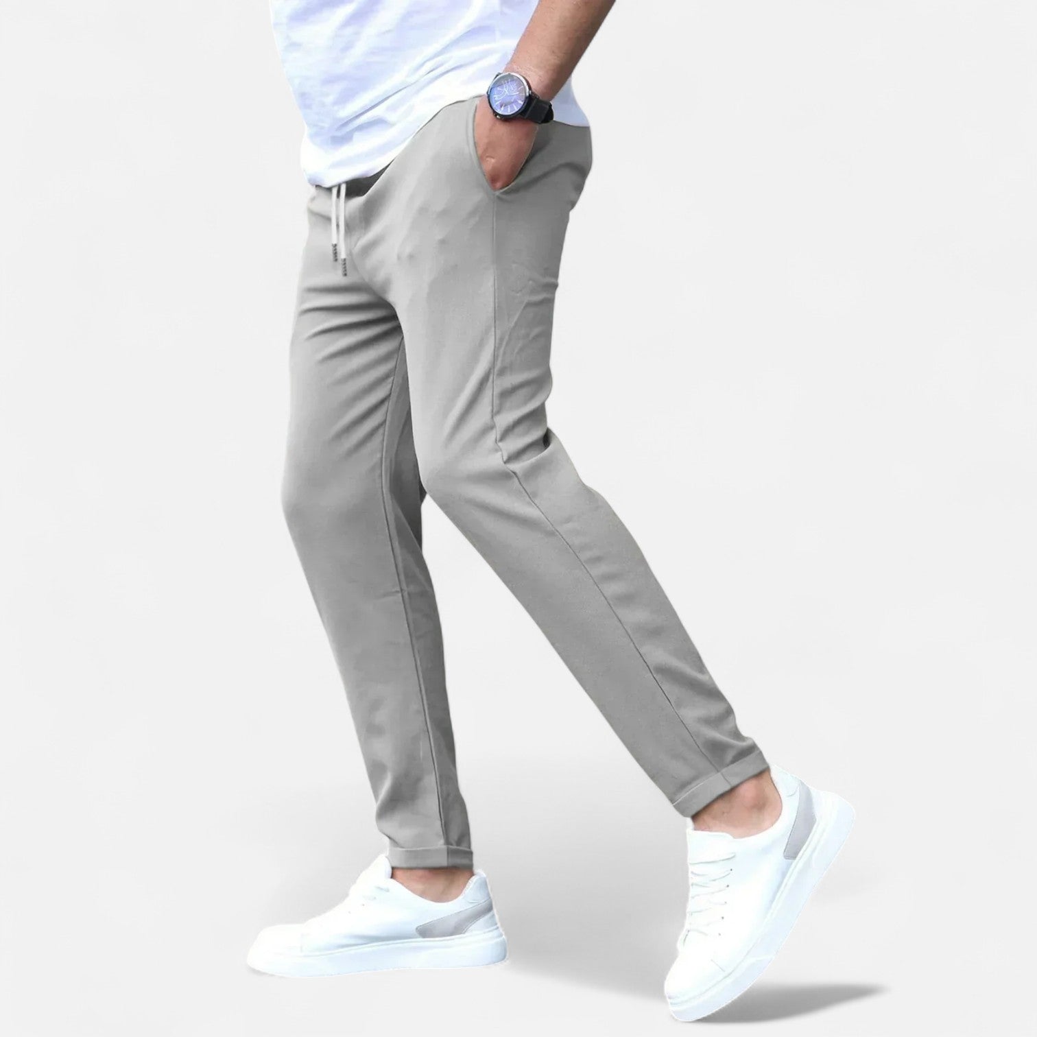 Pantalones Elásticos para Hombre – Comodidad Dinámica, Estilo Sofisticado