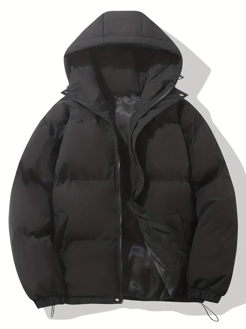 Chaqueta Acolchada de Hombre con Capucha Integrada y Puños Elásticos
