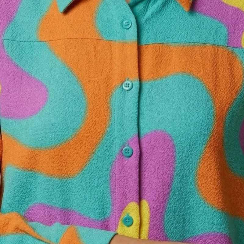 Vestido de Playa para Mujer Women's Beach Cover Up con Botones y Manga Larga
