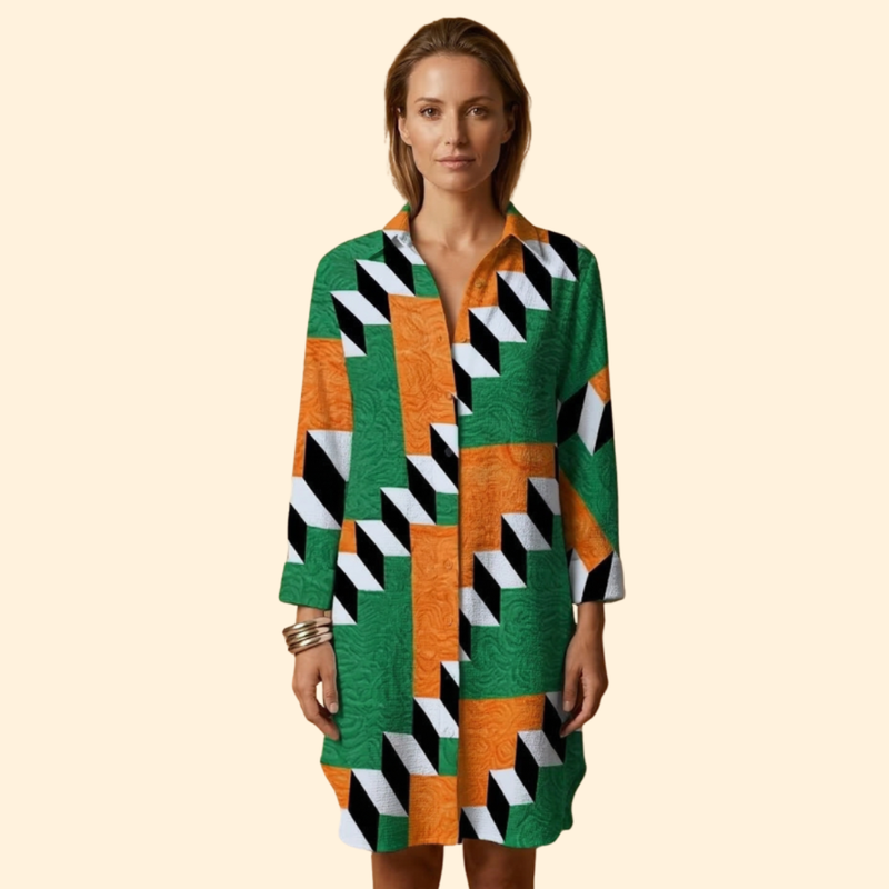 Vestido de Playa para Mujer Women's Beach Cover Up con Botones y Manga Larga