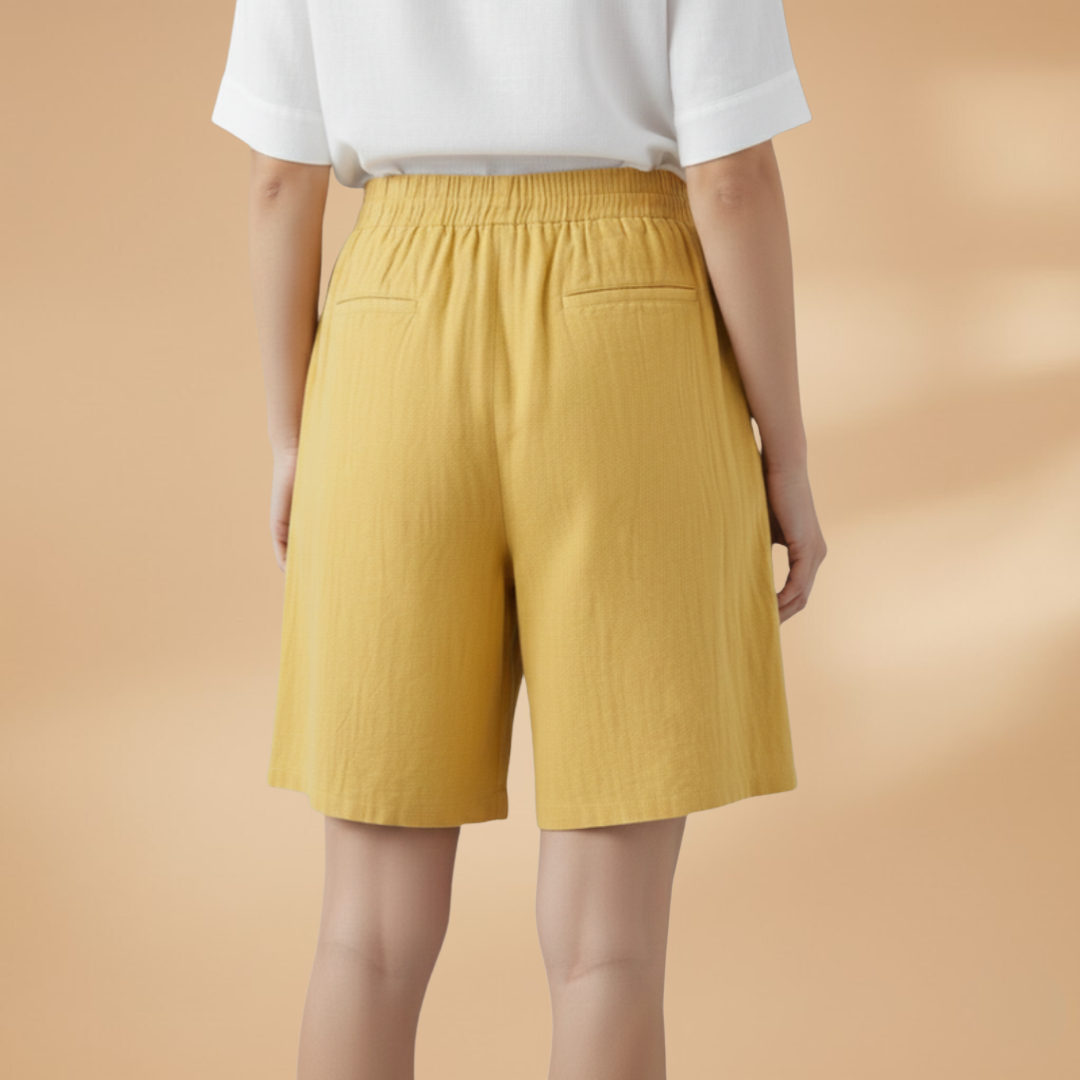 Pantalones cortos para mujer - bermudas holgadas con cintura elástica | casual